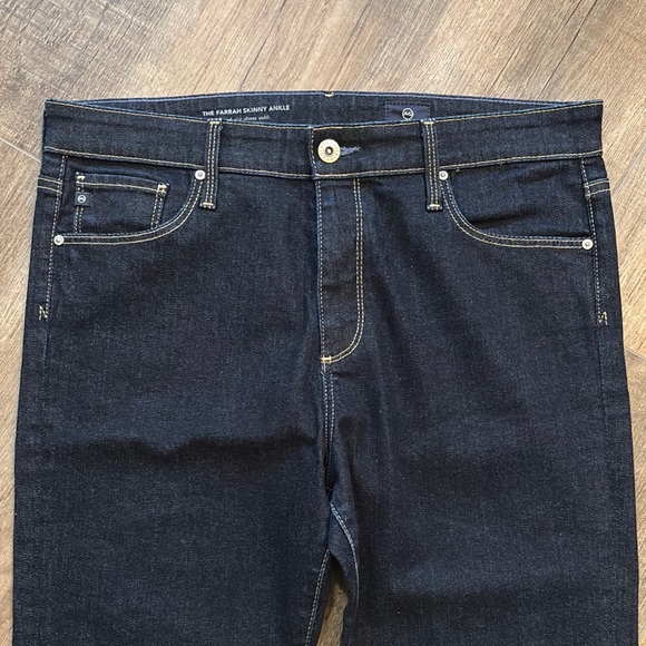 Ag Adriano Goldschmied Women’s The Farrah‎ Skinny Ankle Jeans Size 31R Dark Wash - Picture 2 of 14